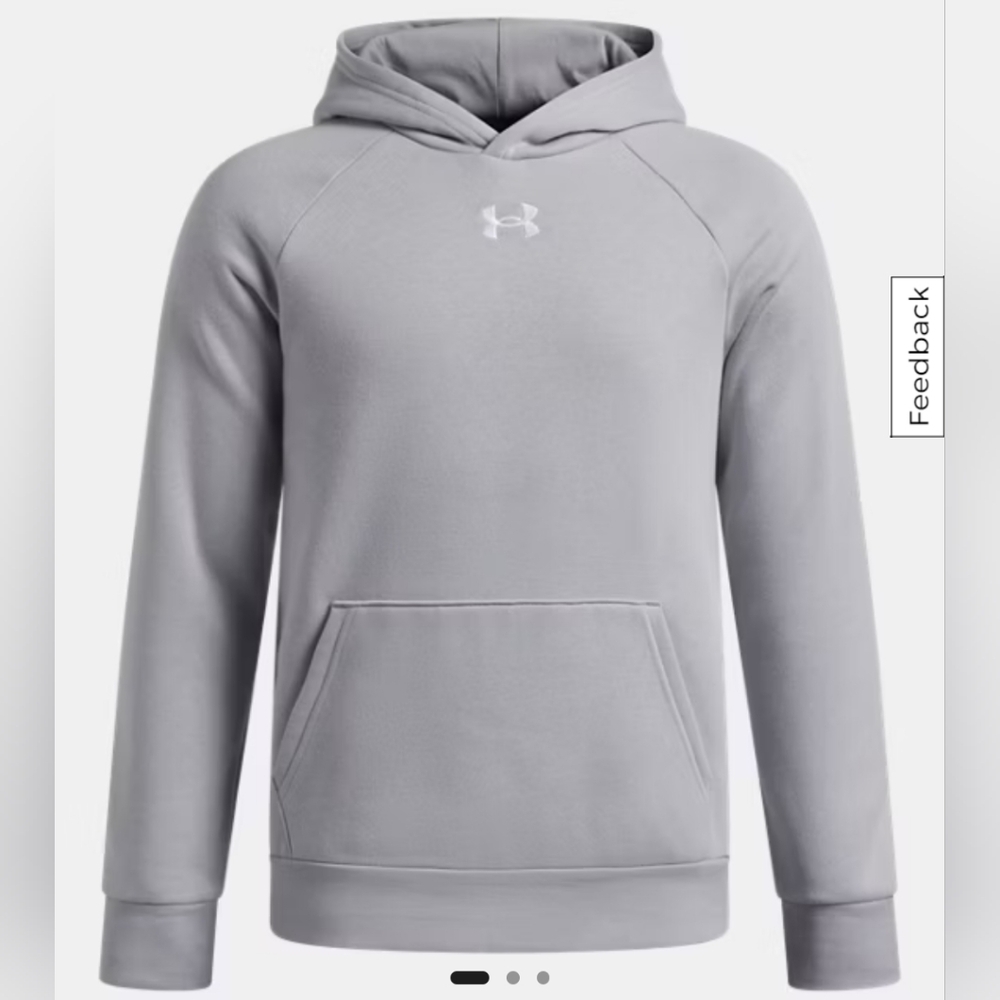 Under Armour Light Gray Pullover Hoodie Youth Medium 10-12